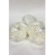 Bride Yazılı Beyaz Çiçekli Süslü Gelin Terliği-BRIDE-24