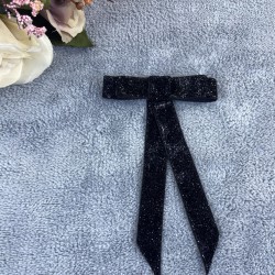 Siyah Simli Kadın Broş Yaka Aksesuarı Yaka Kurdelesi Kıyafet Aksesuarı Yaka Broşu-BROS-1019 Siyah Simli Kadın Broş Yaka Aksesuarı Yaka Kurdelesi Kıyafet Aksesuarı Yaka Broşu-BROS-1019