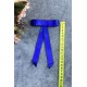 Saks Mavi Saten Kadın Broş Yaka Aksesuarı Yaka Kurdelesi Kıyafet Aksesuarı Yaka Broşu-BROS-1033