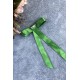 Çam Yeşili Saten Kadın Broş Yaka Aksesuarı Yaka Kurdelesi Kıyafet Aksesuarı Yaka Broşu-BROS-1042