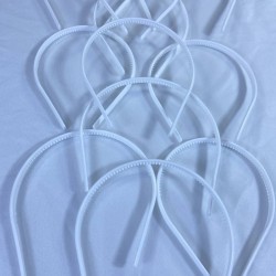 Beyaz Plastik Ham Taç 12 Adet Boş Süslenmemiş Ham Taç-BT-1003