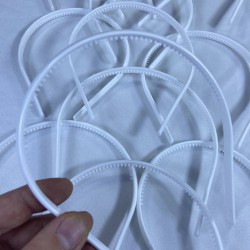 Beyaz Plastik Ham Taç 12 Adet Boş Süslenmemiş Ham Taç-BT-1003