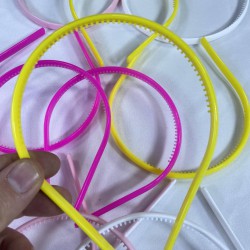 Karışık Renk Plastik Ham Taç 12 Adet Boş Süslenmemiş Ham Taç-BT-1004