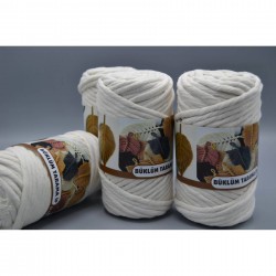 Krem Büklüm Makrome Tarama İpi-BTIP-1042