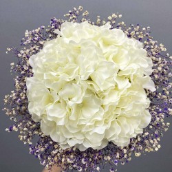 Mor Ortancalı Gelin Buketi Ve Gelin Seti-BUKET-4