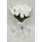 Yapay Beyaz Lale Gelin Buketi 14 Adet Lale-BUKET-51