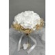Krem Cipsolu Beyaz Ortancalı El Çiçeği Ve Damat Yaka Çiçeği-BUKET-57