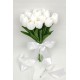10 Beyaz Islak Laleli Gelin Çiçeği Ve Damat Yaka Çiçeği-BUKET-58