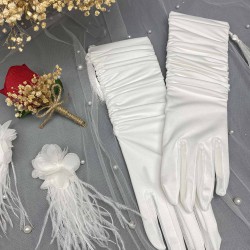 Kırmızı Kadife Güllü Gelin Buketi Ve Gelin Seti-BUKET-6