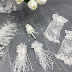 Sade Islak Laleli Gelin Buketi Ve Gelin Seti-BUKET-8