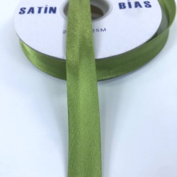 Fıstık Yeşili Saten Biye 2 Cm 1 Metre-BYE-1002