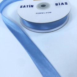 Mavi Saten Biye 2 Cm 1 Metre-BYE-1010