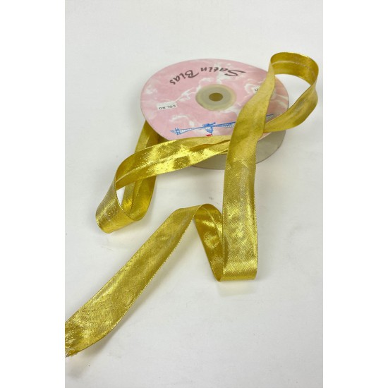 Gold Saten Biye 2 Cm 1 Metre-BYE-1026