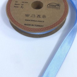 Bebe Mavi Saten Biye En 2 Cm Boy 1 Metre-BYE-1033