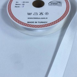Beyaz Saten Biye En 2 Cm Boy 1 Metre-BYE-1035