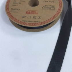 Siyah Saten Biye En 2 Cm Boy 1 Metre-BYE-1041