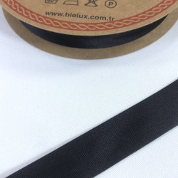 Siyah Saten Biye En 2 Cm Boy 1 Metre-BYE-1041