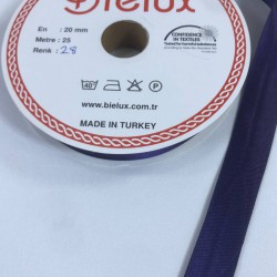 Koyu Mor Saten Biye En 2 Cm Boy 1 Metre-BYE-1047