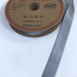 Koyu Gri Saten Biye En 2 Cm Boy 1 Metre-BYE-1051