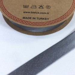 Koyu Gri Saten Biye En 2 Cm Boy 1 Metre-BYE-1051