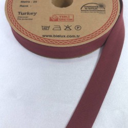 Bordo Koton Biye En 2 Cm Boy 1 Metre-BYE-1080 Bordo Koton Biye En 2 Cm Boy 1 Metre-BYE-1080