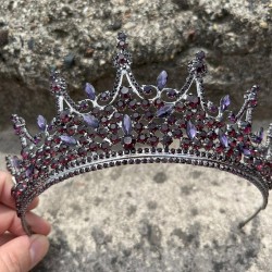 Catalina Mor Gelin Kına Tacı Özel Gün Aksesuar Kadın Taç Saç Aksesuarı-CATALINA-3 Catalina Mor Gelin Kına Tacı Özel Gün Aksesuar Kadın Taç Saç Aksesuarı-CATALINA-3