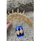 Catalina Gold Gelin Kına Tacı Özel Gün Aksesuar Kadın Taç Ve İnce Mekik Küpe Takımı-CATALINA-34 Catalina Gold Gelin Kına Tacı Özel Gün Aksesuar Kadın Taç Ve İnce Mekik Küpe Takımı-CATALINA-34