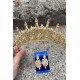 Catalina Gold Gelin Kına Tacı Özel Gün Aksesuar Kadın Taç Ve İnce Mekik Küpe Takımı-CATALINA-34 Catalina Gold Gelin Kına Tacı Özel Gün Aksesuar Kadın Taç Ve İnce Mekik Küpe Takımı-CATALINA-34