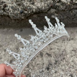 Catalina Gümüş Gelin Kına Tacı Özel Gün Aksesuar Kadın Taç Saç Aksesuarı-CATALINA-4 Catalina Gümüş Gelin Kına Tacı Özel Gün Aksesuar Kadın Taç Saç Aksesuarı-CATALINA-4