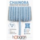 Bebe Mavi Beyaz Chainora Premium Zincir Form Dokuma Dekoratif Şerit &ndash; 1 Metre-CHAINORA-1