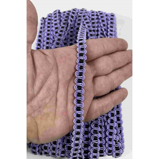Lila Siyah Chainora Premium Zincir Form Dokuma Dekoratif Şerit &ndash; 1 Metre-CHAINORA-10