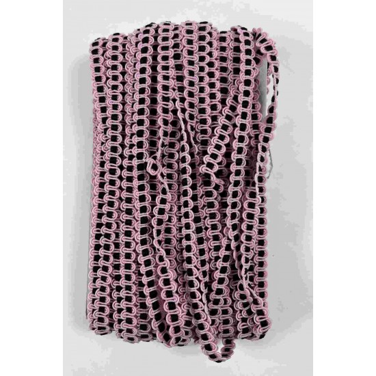 Pudra Siyah Chainora Premium Zincir Form Dokuma Dekoratif Şerit &ndash; 1 Metre-CHAINORA-11