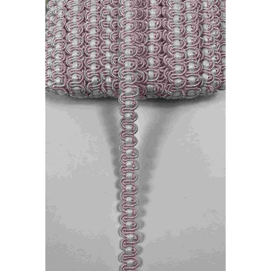 A&ccedil;ık Pembe Beyaz Chainora Premium Zincir Form Dokuma Dekoratif Şerit &ndash; 1 Metre-CHAINORA-12