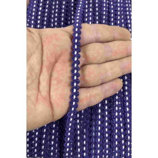 Mor Beyaz Chainora Premium Zincir Form Dokuma Dekoratif Şerit &ndash; 1 Metre-CHAINORA-13