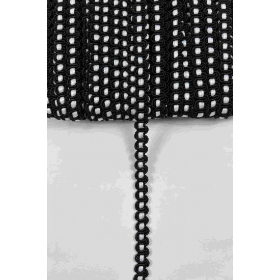 Siyah Beyaz Chainora Premium Zincir Form Dokuma Dekoratif Şerit &ndash; 1 Metre-CHAINORA-14