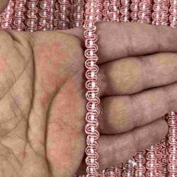 Koyu Pudra Beyaz Chainora Premium Zincir Form Dokuma Dekoratif Şerit &ndash; 1 Metre-CHAINORA-15