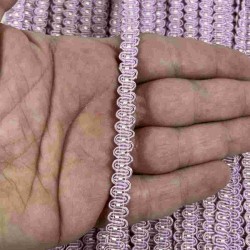 G&uuml;l Kurusu Beyaz Chainora Premium Zincir Form Dokuma Dekoratif Şerit &ndash; 1 Metre-CHAINORA-17