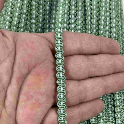 Yeşil Beyaz Chainora Premium Zincir Form Dokuma Dekoratif Şerit &ndash; 1 Metre-CHAINORA-18