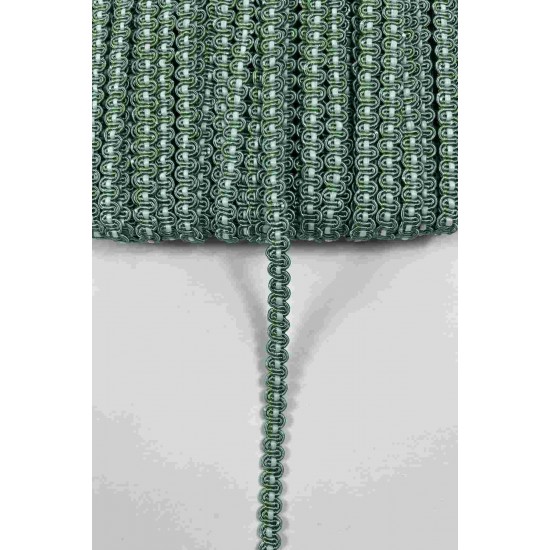 Yeşil Beyaz Chainora Premium Zincir Form Dokuma Dekoratif Şerit &ndash; 1 Metre-CHAINORA-18