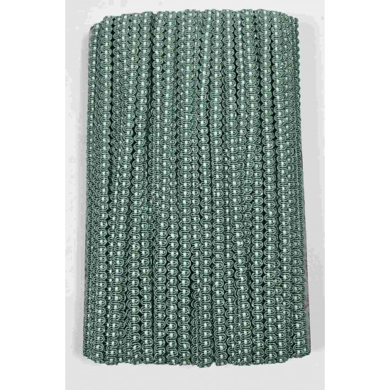 Yeşil Beyaz Chainora Premium Zincir Form Dokuma Dekoratif Şerit &ndash; 1 Metre-CHAINORA-18