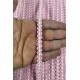 Pembe Beyaz Chainora Premium Zincir Form Dokuma Dekoratif Şerit &ndash; 1 Metre-CHAINORA-19