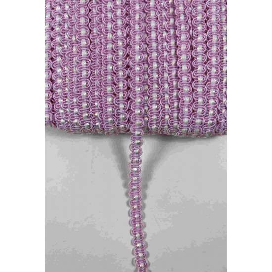 Pembe Beyaz Chainora Premium Zincir Form Dokuma Dekoratif Şerit &ndash; 1 Metre-CHAINORA-19