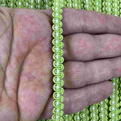 A&ccedil;ık Yeşil Beyaz Chainora Premium Zincir Form Dokuma Dekoratif Şerit &ndash; 1 Metre-CHAINORA-21