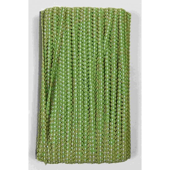 A&ccedil;ık Yeşil Beyaz Chainora Premium Zincir Form Dokuma Dekoratif Şerit &ndash; 1 Metre-CHAINORA-21