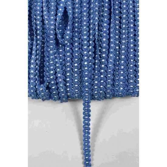 Mavi Beyaz Chainora Premium Zincir Form Dokuma Dekoratif Şerit &ndash; 1 Metre-CHAINORA-24