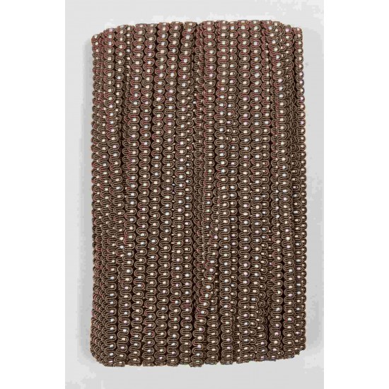 Kahverengi Beyaz Chainora Premium Zincir Form Dokuma Dekoratif Şerit &ndash; 1 Metre-CHAINORA-26