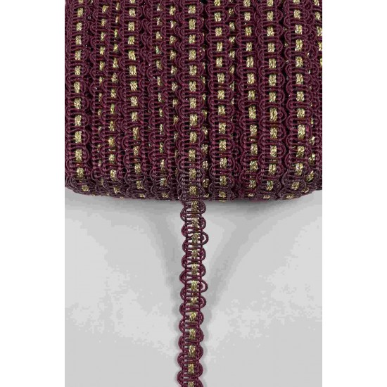 Bordo Gold Chainora Premium Zincir Form Dokuma Dekoratif Şerit &ndash; 1 Metre-CHAINORA-28