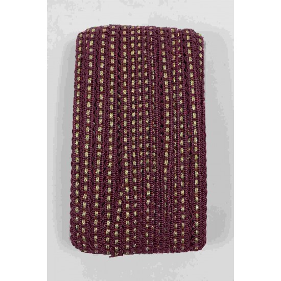 Bordo Gold Chainora Premium Zincir Form Dokuma Dekoratif Şerit &ndash; 1 Metre-CHAINORA-28