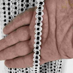 Krem Siyah Chainora Premium Zincir Form Dokuma Dekoratif Şerit &ndash; 1 Metre-CHAINORA-3