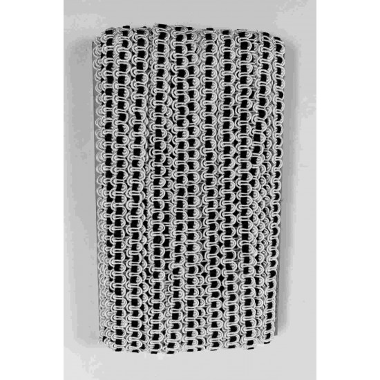 Krem Siyah Chainora Premium Zincir Form Dokuma Dekoratif Şerit &ndash; 1 Metre-CHAINORA-3